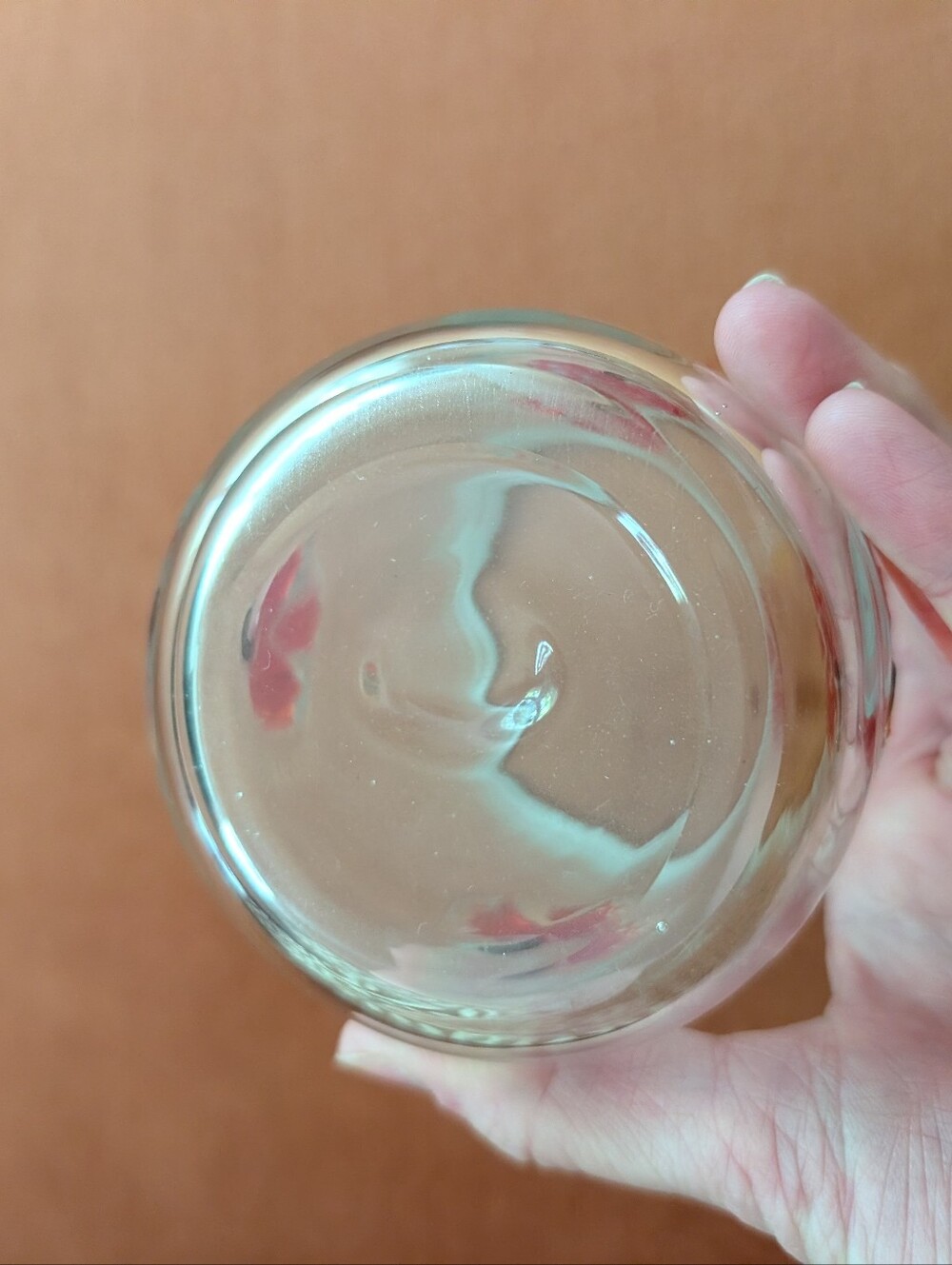 Anthropologie Icons Glass, Clear with Red Maple Leaf Accents - Picture 5 of 9